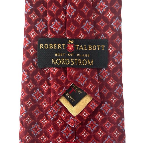Cravatta Robert Talbott Best Of Class Nordstrom seta rossa cucita a mano made in USA 60”x4” - Foto 4 di 7