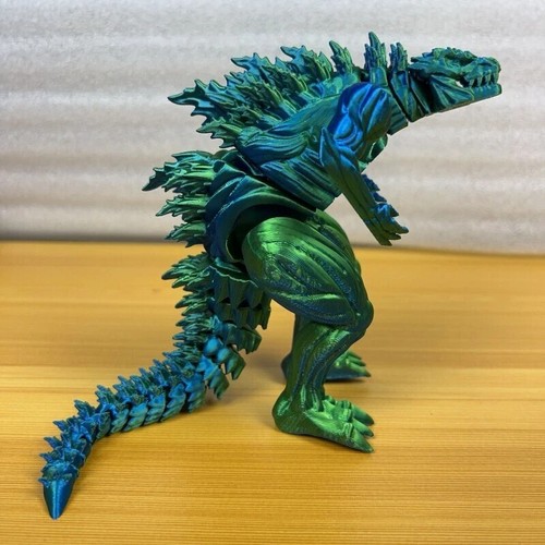 8cm 3D Printed Muscle Godzilla Action Figure Q version Toys Monster Figure Joint - Picture 3 of 7