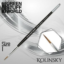 SILVER SERIES Kolinsky Brush - Size 1 - Professional Ergonomic Handle