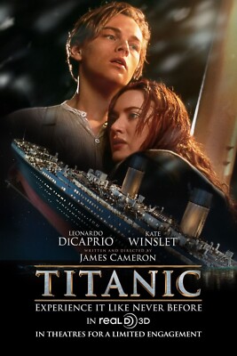 1997 Titanic Movie Poster Print 11X17 Jack Dawson Rose Leonardo DiCaprio    