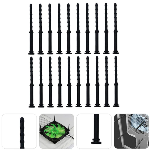  20 PCS Case Screws Fan Kit Shock-proof Noise Anti-vibration Rubber