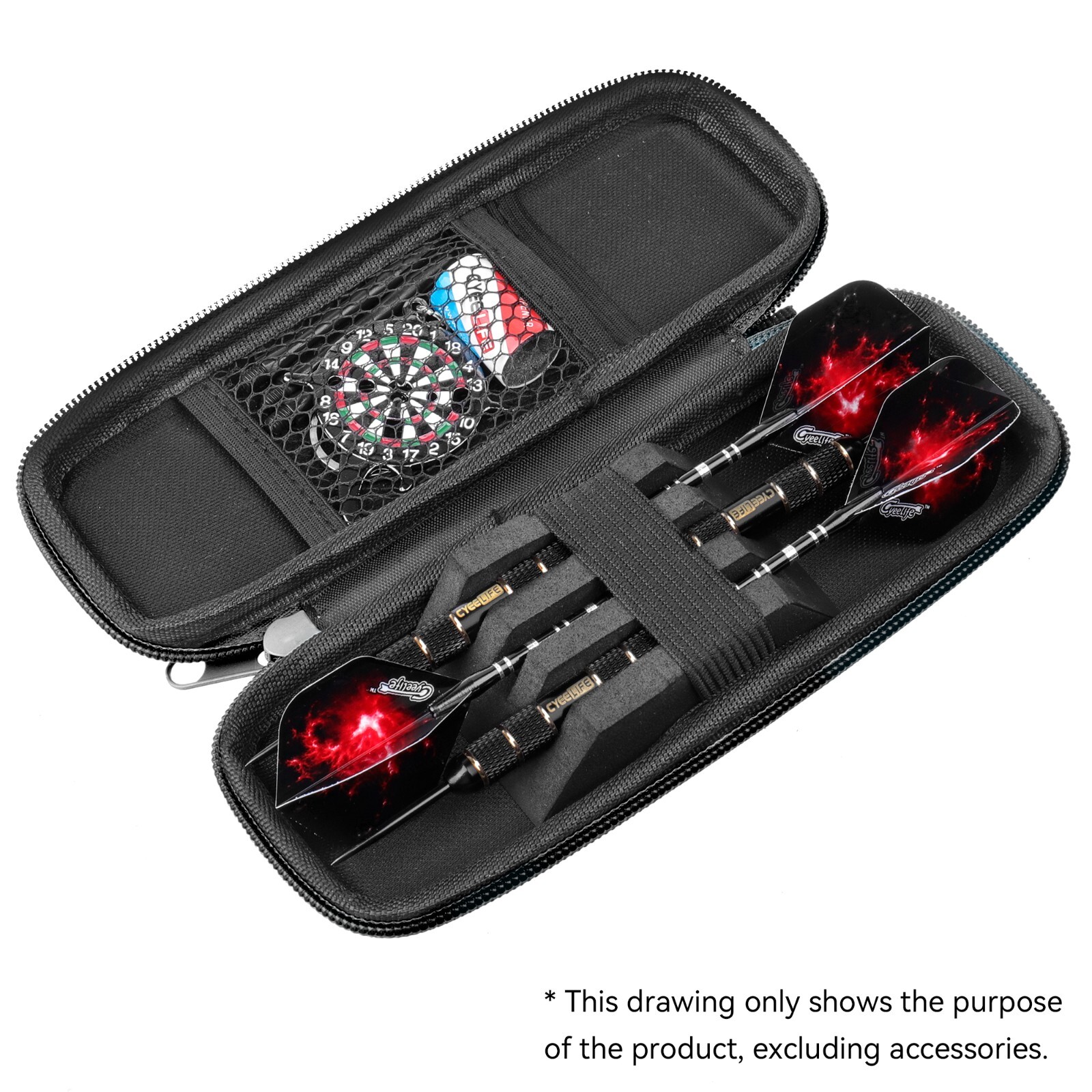 CyeeLife PU Dart Carrying Case, Professional Wallet Carry Holder for 3