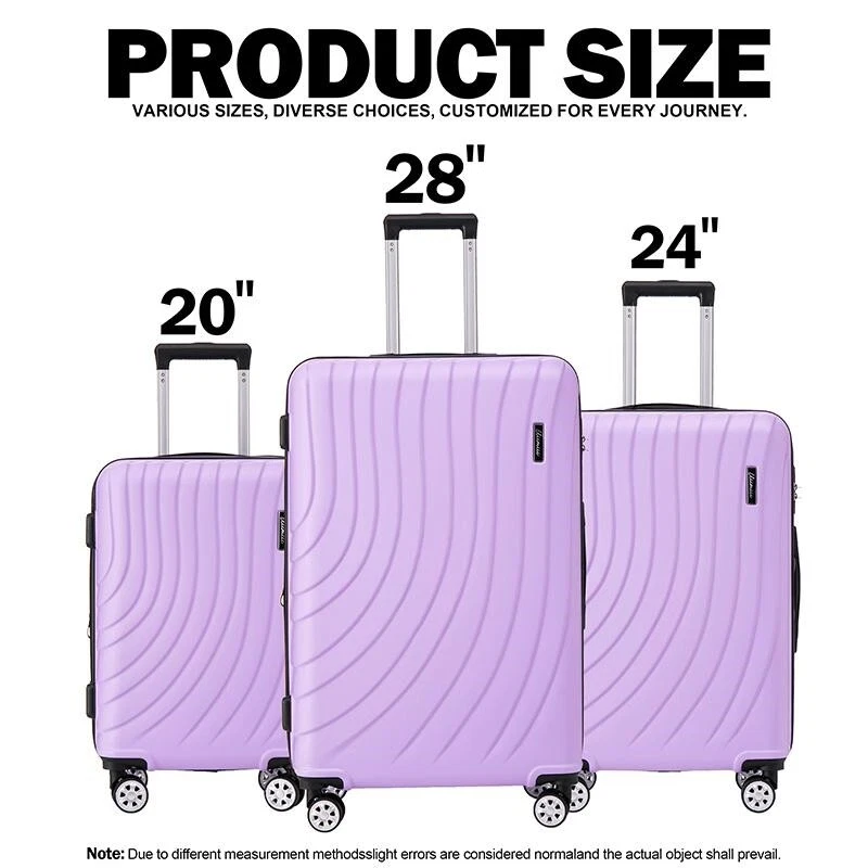 Luggage Set 3 Piece Expandable Suitcase TSA Lock Double Spinner Wheels HardSide - Image 2 of 4