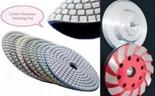 4" Diamond Polishing Pad 45 + 4 Grinding cup for stone concrete grinder polisher