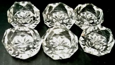 Set 6 American Brilliant Hand Cut Crystal Individual Salt Cellars  165