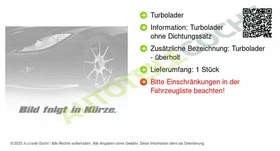 Turbolader Abgasturbolader für BMW X5 X1 F11 F31 F10 F34 F21 F20 F32 F82 09-19