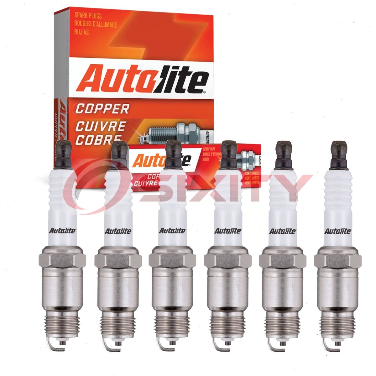 6 pc Autolite Copper Core Spark Plugs for 1976-1984 Chevrolet C20 4.1L L6 dh