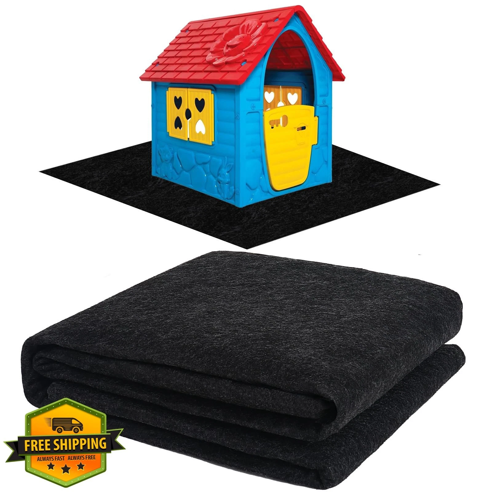YIYIREA Outdoor Playhouse Mat 59x59 Inch