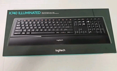 Logitech Illuminated Keyboard Wired USB K740 (920-000914) - NEW Read