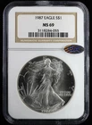 1987 American Silver Eagle NGC MS 69 | UNC BU ASE