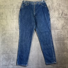 VINTAGE Wrangler Jeans Womens 15/16 x 32 Blue High Rise Western Mom Y2K 90's USA