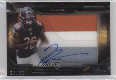 2015 Strata Clear Cut Rookies Black 24/50 Jeremy Langford RPA Patch Auto RC 0b5