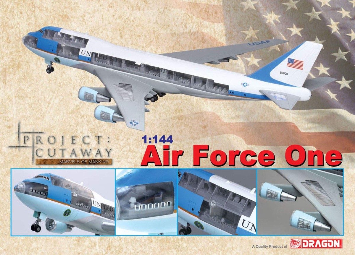 Dragon 1/144 Air Force One 747-400 Painted Semi-Finished