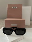 NEW: MIU MIU Sunglass 0MUB13S BLACK FRAME/DK GREY LENSE:AUTHENTIC:NEVER WORN — photo 1