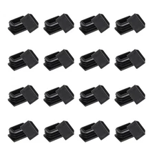 32Pcs 1.2" x 0.8" x 0.7" Rectangle Plastic Plug Tubing End Caps, Black