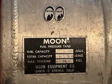 Vintage Moon 2.5 Gallon Fuel Tank  mooneyes Gasser not  Eelco Spun Gas 1932 1955