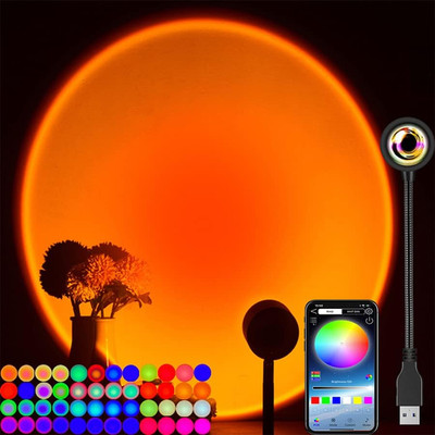 Smart App Sunset Lampe LED Projektor Sonnenuntergang Licht RGB Ambiente Dek