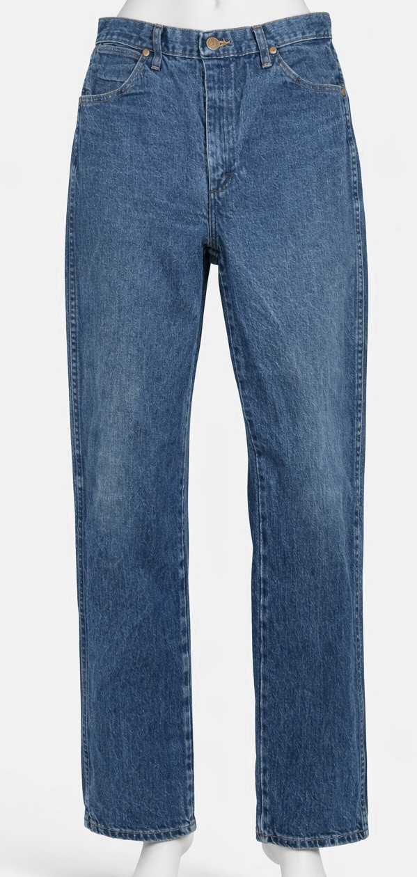 Vintage Wrangler 13MWZ Jeans 32x38 Blue Cowboy Cut High Rise Straight Leg Denim