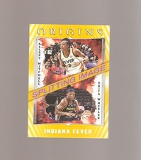 kelsey mitchell/erica wheeler 2023 wnb splitting image indiana fever gold   4/10