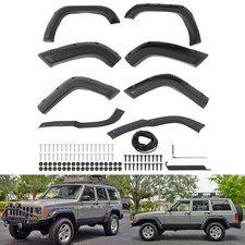 Black Textured Fender Flares Fit For 84-01 Jeep Cherokee Xj Sport Utility 4-door