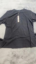 SKIMS Large Graphite Black Fits Everybody Long Sleeve T-Shirt TP-LST-9049 NWT