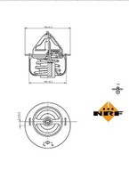 NRF 725054 Thermostat, KüHlmittel FüR Honda, Kia, Mazda, Suzuki, Toyota