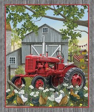 Farmall Tractor Panel American Farm Cotton-Sykel 36x44 Inches