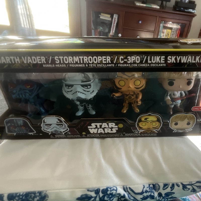 Funko Pop! Star Wars 4-Pack Bobble-Heads Darth Vader Stormtrooper C-3PO Luke