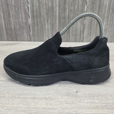 Skechers Goga Max Go Walk 4 bequeme Damen-Slipper UK-Größe 6 schwarz