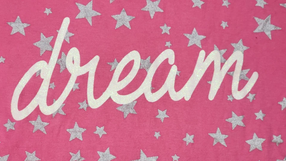 Camiseta Gap Niños Niñas Ropa de Dormir Estrellas Plateadas Brillantes Sueño Rosa Manga Larga Talla 12 Foto 4 de 4