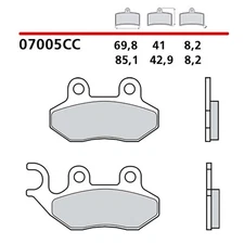 BREMBO FRONT BRAKE PAD KIT FOR SYM MASK 500 00-05 COD. 07005