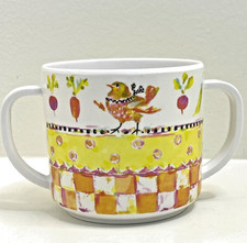 MacKENZIE-CHILDS TODDLER MAGICAL BUNNY REPLACEMENT CUP ONLY ENAMELWARE EUC 