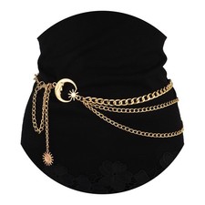 Chain Belt for Women Plus Size Waist Belt Gold Chunky Alloy Chain ...