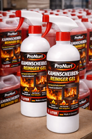 2X 1 L Kaminscheiben Reiniger Spray Glas Ruß Schmutz KaminöFen RußEntferner