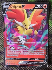 Pokemon TCG Delphox v Holo Card Lost Origin 027/196 2022