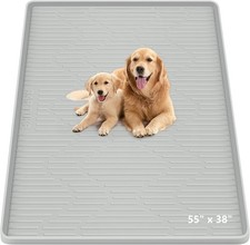 XL Silicone Dog Pee Pads 55x38 Inch Reusable Playpen Mat Waterproof Pet