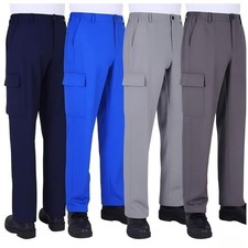 Mens New Elasticated Cargo Combat Work Cotton lightweight Trousers Pants Bottoms