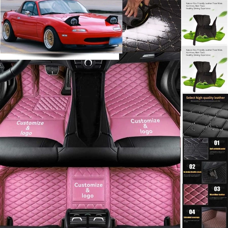 For Mazda MX-5/Miata Car Floor Mats All Weather Protection Floor Liners Foto 3 de 4