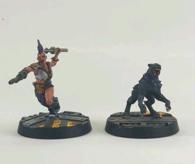 Warhammer 40k Necromunda Painted Escher And Dog Kitbash Conversion