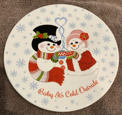 Fitz & Floyd FlurryFolk Baby Its Cold Outside SNOWMAN Trivet Christmas CHTM-1145 - Picture 4 of 5