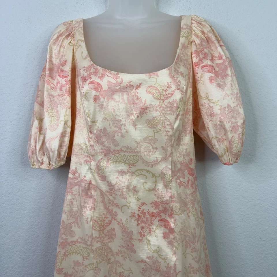 Laura Ashley x Urban Outfitters Dress L Pink Floral Romantic Cottagecore Retro - Image 3 of 4