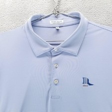 Peter Millar Summer Comfort Polo Mens 2XL Blue Striped Golf Performance
