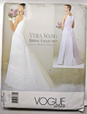 Vogue Bridal Pattern 2118 Vera Wang Wedding Dress SZ 12-14-16 UC FF Factory seal