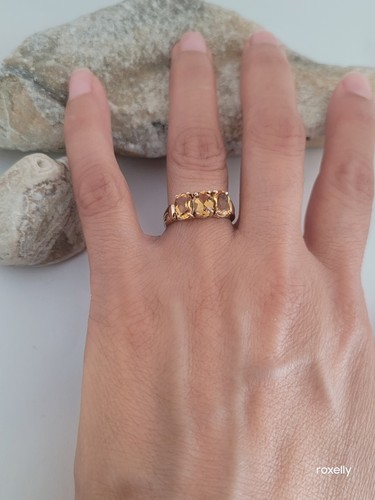 ❤️10k Size 6.75 Beautiful Solid Yellow Gold Citrine Gemstone Ring! - Picture 8 of 11