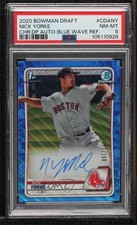 2020 Bowman Draft Chrome Picks Blue Wave Refractor Nick Yorke PSA 8 Auto o8g