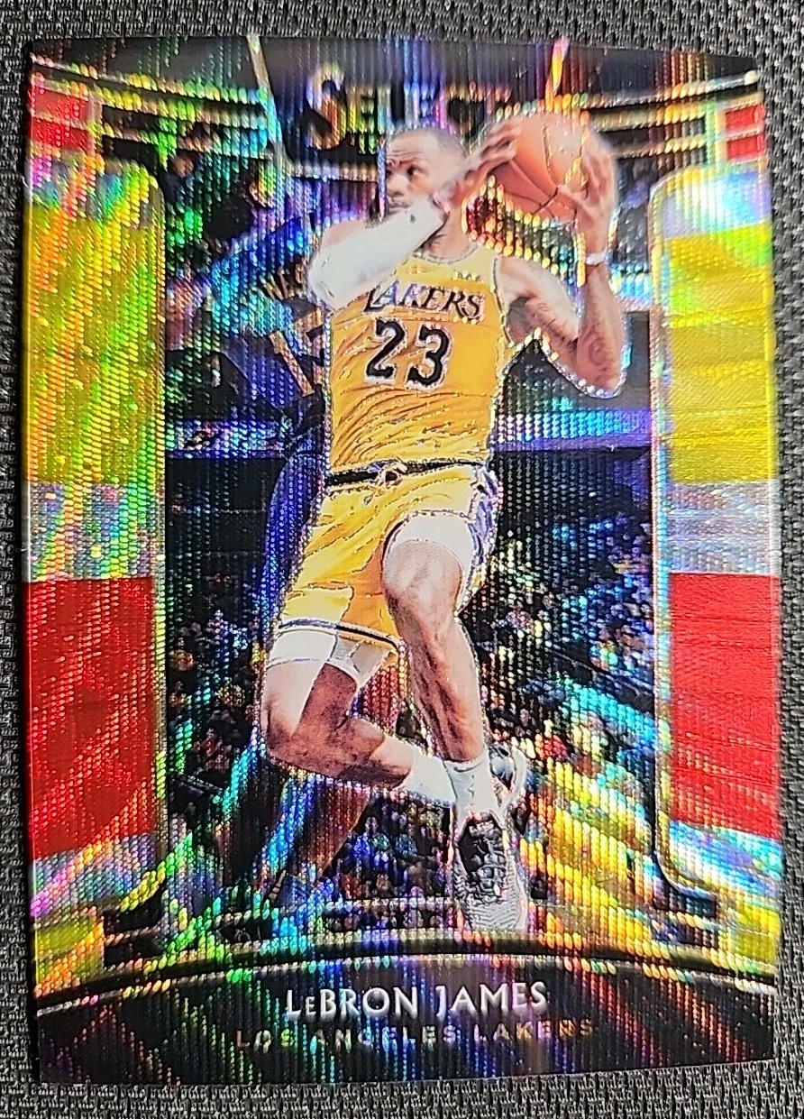 2018/19 SELECT LEBRON JAMES CONCOURSE TRI COLOR (RYW) PRIZM #11 LAKERS