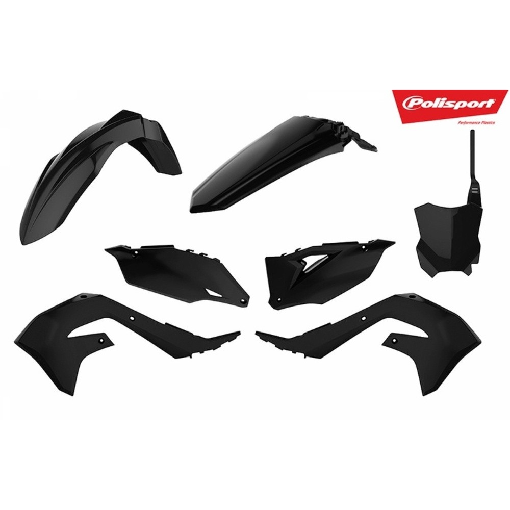 Kit Of Plastic POLISPORT KX 450 19 Black for Moto Spare Parts Accessories Pieces