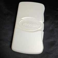 New Huggies Baby Diaper Wipes Container Case Only - Travel Size Off White EMPTY