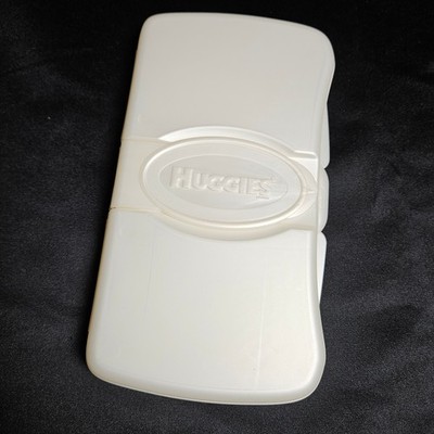 New Vintage Huggies Baby Diaper Wipes Container Case Only - Travel Size EMPTY