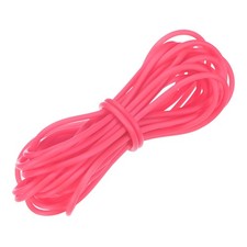 5.5 Yards 3mm Hollow Pipe Tubing Rubber Cord with 1.5mm Hole for DIY, Pale Rose